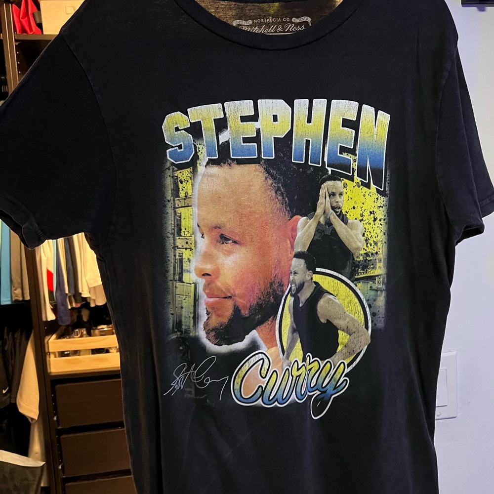 Mitchell & Ness Black Stephen Curry Graphic Tee